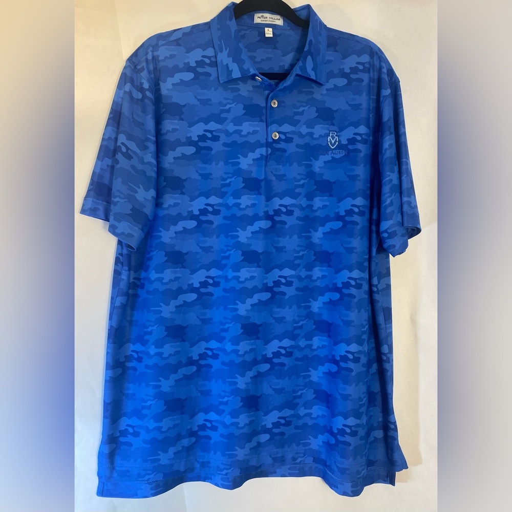 PETER MILLAR x ROYAL MELBOURNE Size Large Men's Camo Summer Comfort Polo Shirt